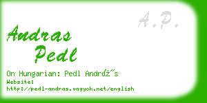 andras pedl business card